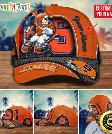 Ncaa Syracuse Orange Baseball Cap Mickey Mouse Custom Cap For Fans