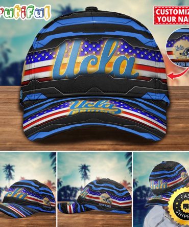 Ncaa Ucla Bruins Baseball Cap Flag Custom Name Cap