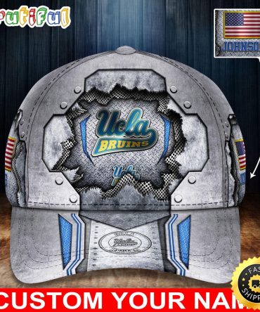 Ncaa Ucla Bruins Baseball Cap Silver Metalic Pattern Baseball Cap