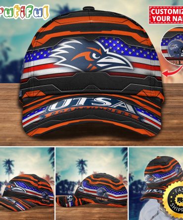 Ncaa Utsa Roadrunners Baseball Cap Flag Custom Name Cap