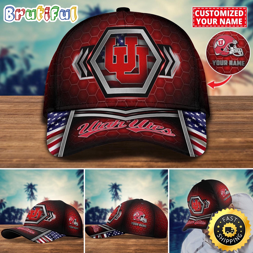 Ncaa Utah Utes Baseball Cap Best Trending Custom Name Cap