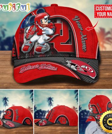 Ncaa Utah Utes Baseball Cap Mickey Mouse Custom Cap For Fans