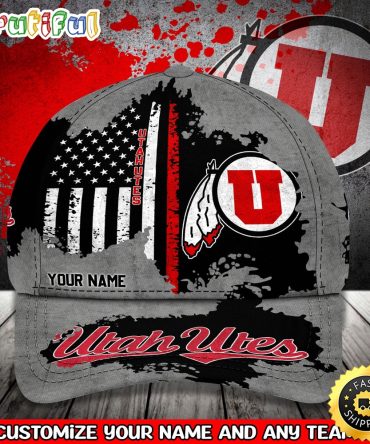 Ncaa Utah Utes Baseball Cap Your Name Custom Baseball Cap