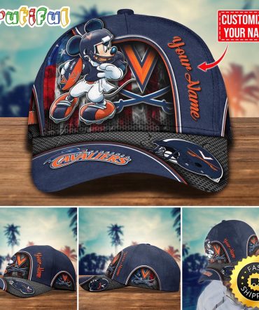 Ncaa Virginia Cavaliers Baseball Cap Mickey Mouse Custom Cap For Fans