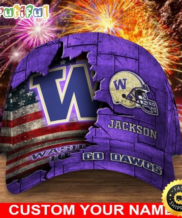 Ncaa Washington Huskies Baseball Cap Custom Cap Go Sports Teams