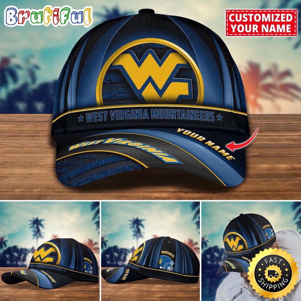 Ncaa West Virginia Mountaineers Baseball Cap Custom Cap For Football Fans