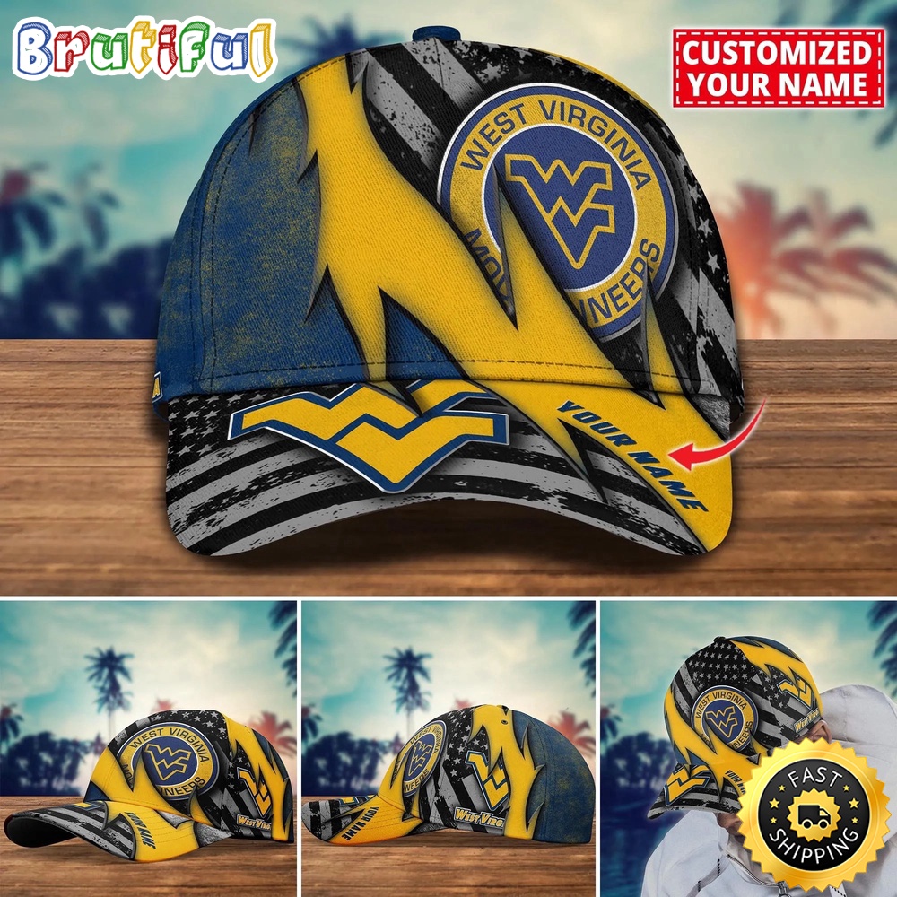 Ncaa West Virginia Mountaineers Baseball Cap Custom Cap For Sport Fans