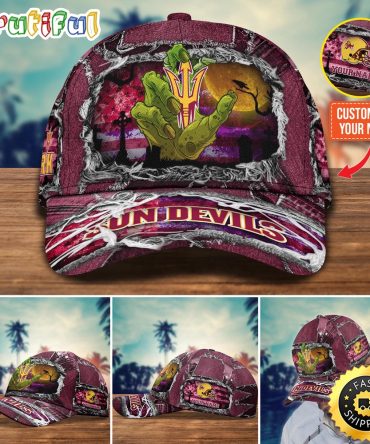 Ncaa Arizona State Sun Devils Baseball Cap Halloween Custom Name Cap