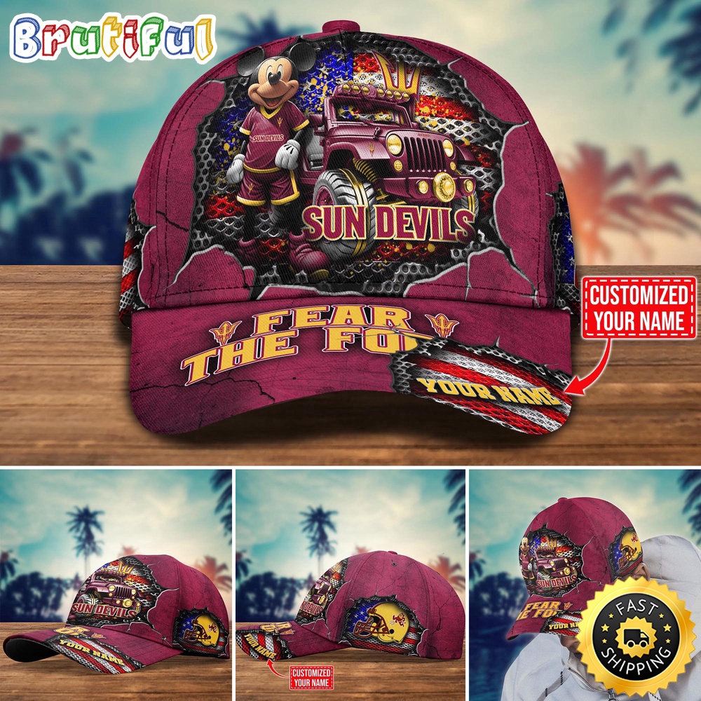 Ncaa Arizona State Sun Devils Baseball Cap Trending Customize Cap