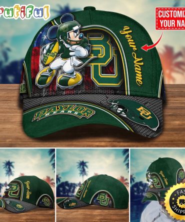 Ncaa Baylor Bears Baseball Cap Mickey Mouse Custom Cap For Fans