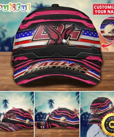 Ncaa Boston College Eagles Baseball Cap Flag Custom Name Cap