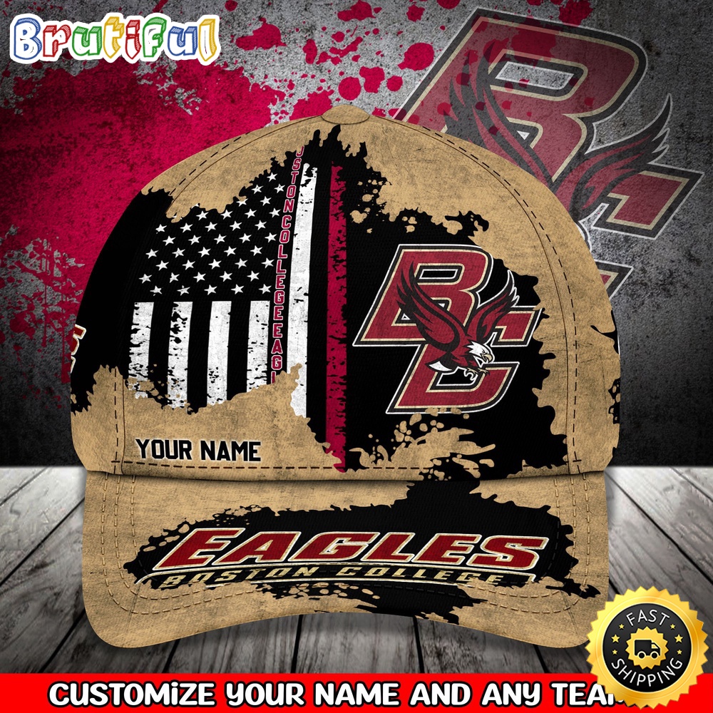 Ncaa Boston College Eagles Baseball Cap Your Name Custom Baseball Cap
