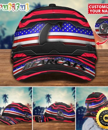 Ncaa Cincinnati Bearcats Baseball Cap Flag Custom Name Cap
