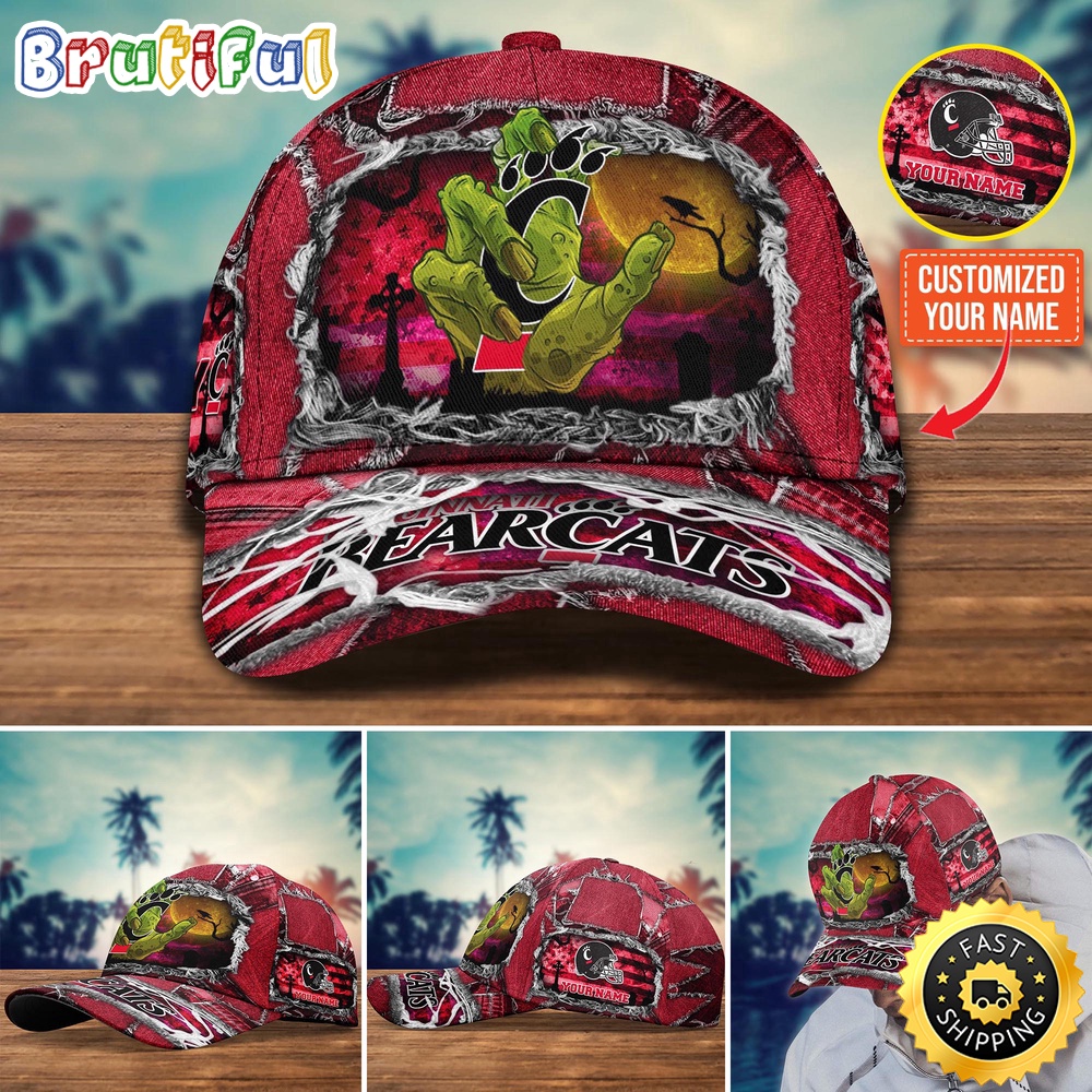 Ncaa Cincinnati Bearcats Baseball Cap Halloween Custom Name Cap