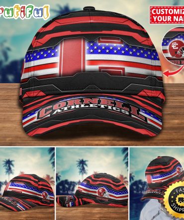Ncaa Cornell Big Red Baseball Cap Flag Custom Name Cap