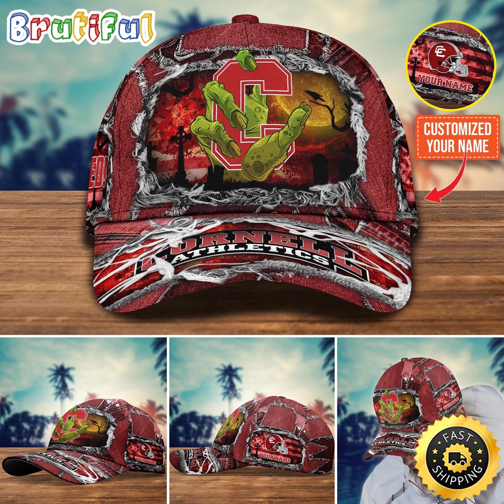 Ncaa Cornell Big Red Baseball Cap Halloween Custom Name Cap