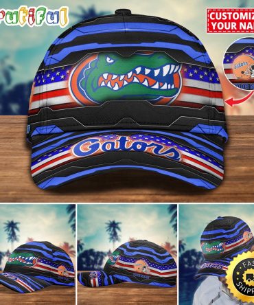 Ncaa Florida Gators Baseball Cap Flag Custom Name Cap