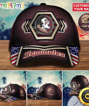 Ncaa Florida State Seminoles Baseball Cap Best Trending Custom Name Cap