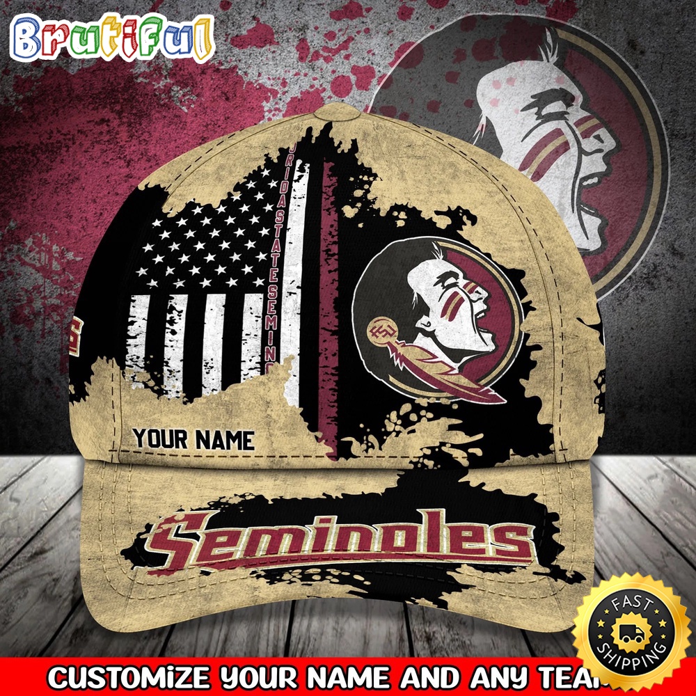 Ncaa Florida State Seminoles Baseball Cap Your Name Custom Baseball Cap