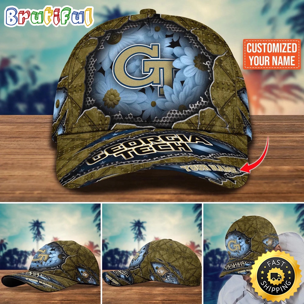 Ncaa Georgia Tech Yellow Jackets Baseball Cap Custom Cap Trending