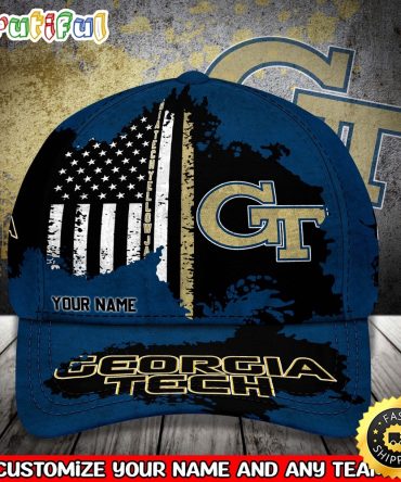 Ncaa Georgia Tech Yellow Jackets Baseball Cap Your Name Custom Baseball Cap