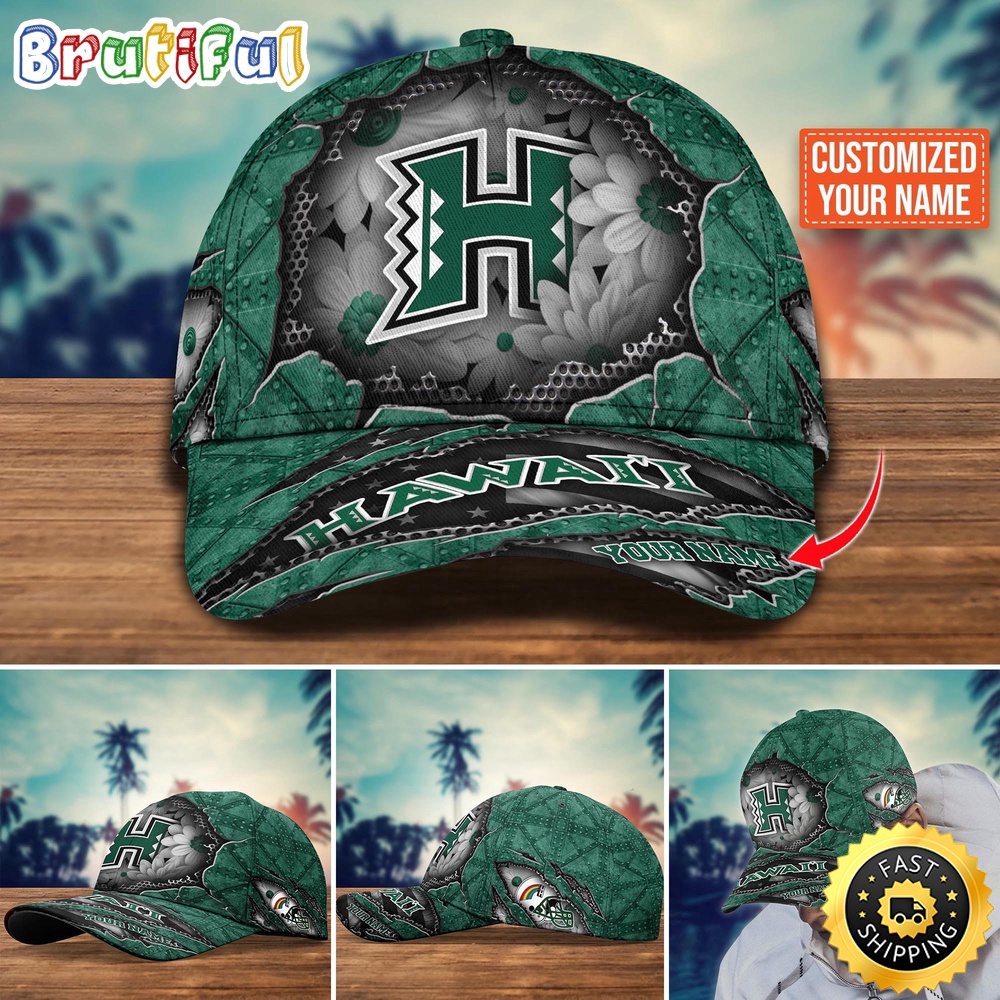Ncaa Hawaii Rainbow Warriors Baseball Cap Custom Cap Trending