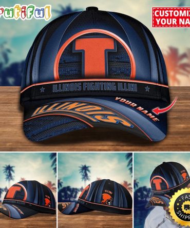 Ncaa Illinois Fighting Illini Baseball Cap Custom Cap For Football Fans