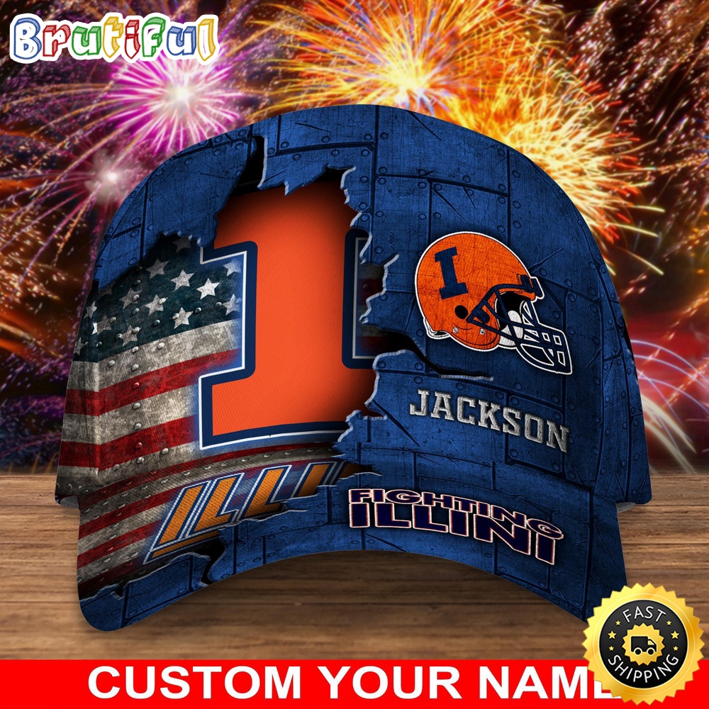Ncaa Illinois Fighting Illini Baseball Cap Custom Cap Go Sports Teams