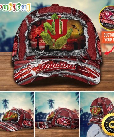 Ncaa Indiana Hoosiers Baseball Cap Halloween Custom Name Cap