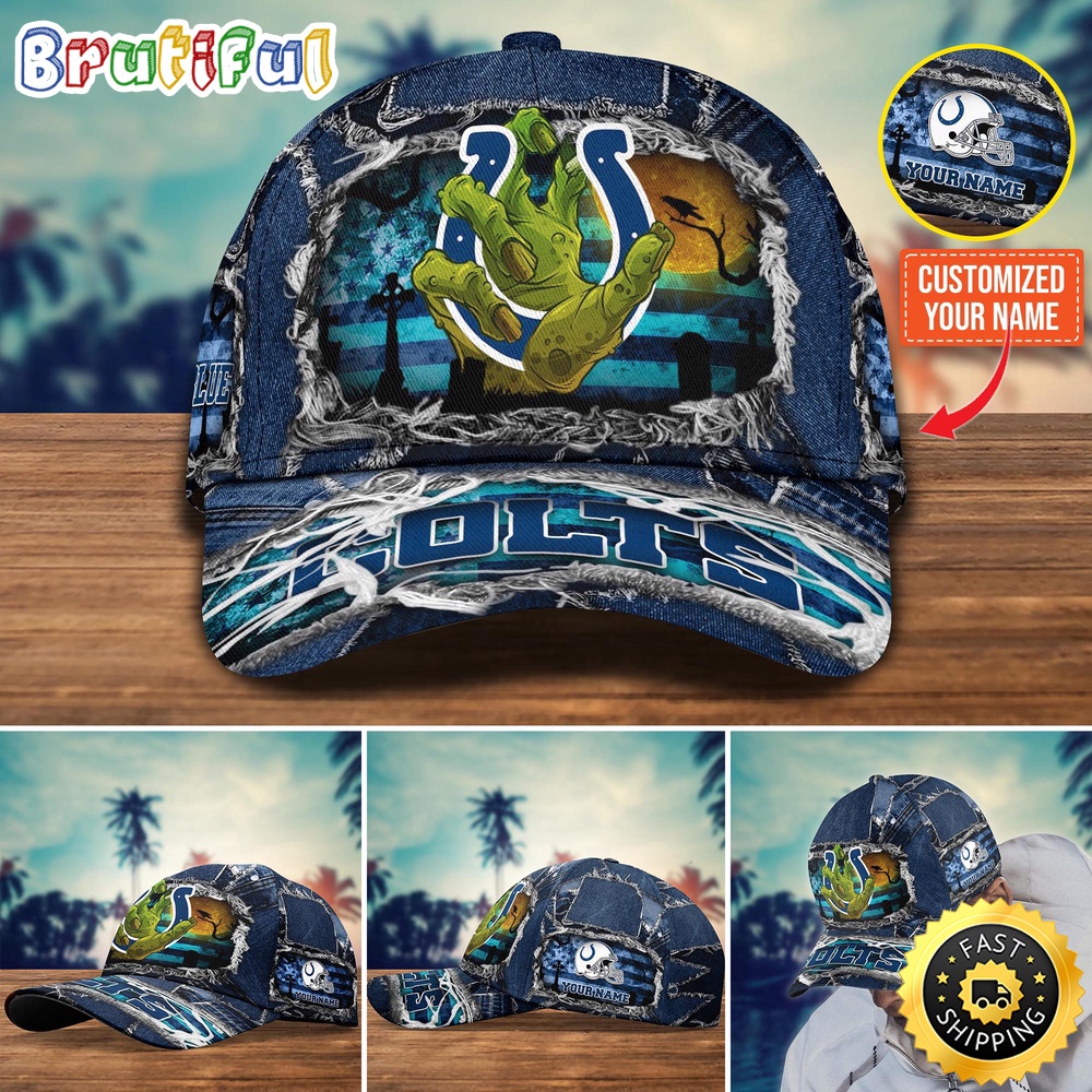 Ncaa Indianapolis Colts Baseball Cap Halloween Custom Name Cap