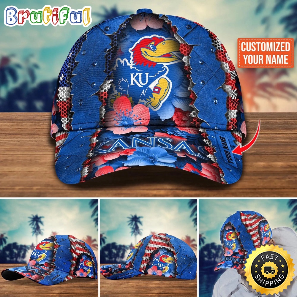 Ncaa Kansas Jayhawks Baseball Cap Custom Cap For Fans
