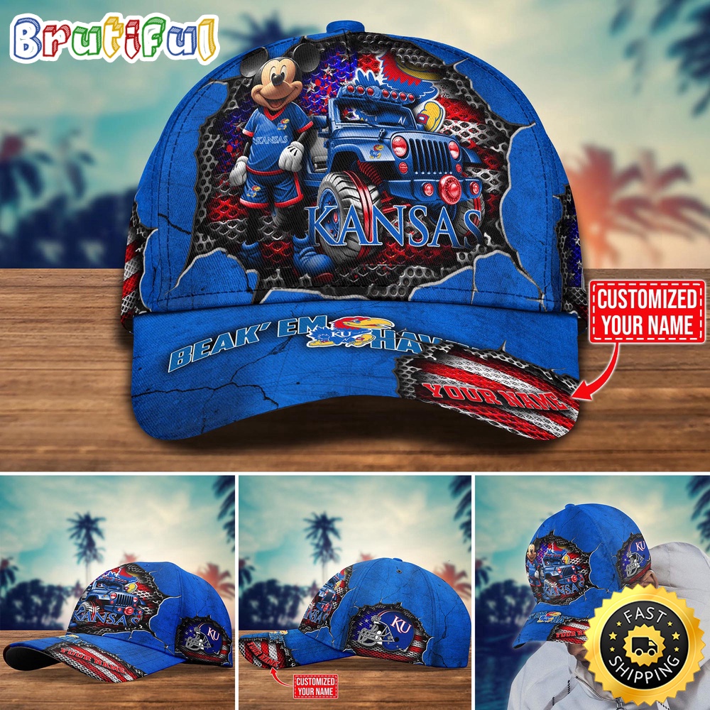 Ncaa Kansas Jayhawks Baseball Cap Trending Customize Cap