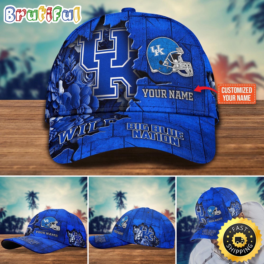 Ncaa Kentucky Wildcats Baseball Cap Custom Hat For Fans