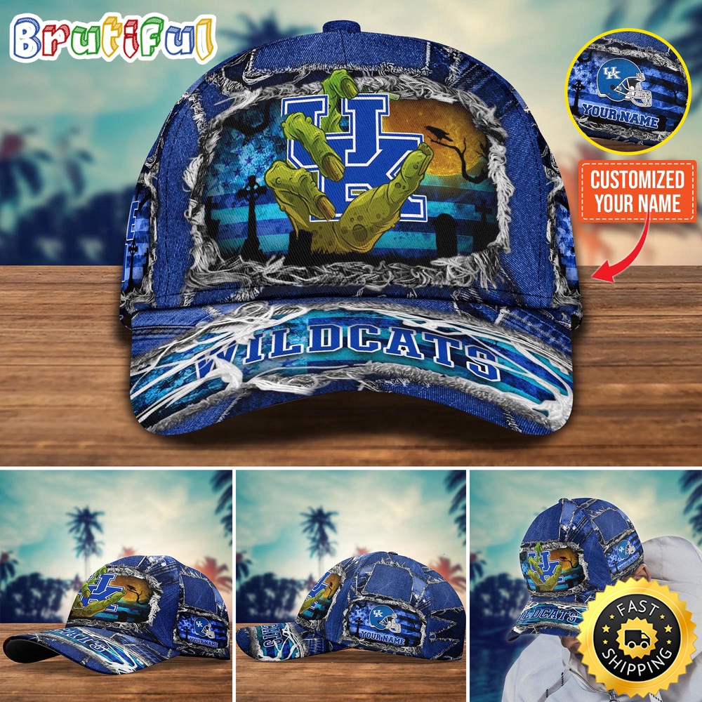Ncaa Kentucky Wildcats Baseball Cap Halloween Custom Name Cap