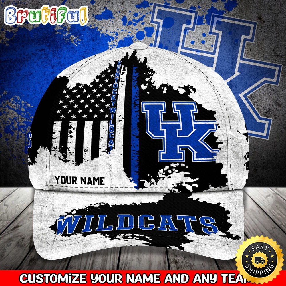 Ncaa Kentucky Wildcats Baseball Cap Your Name Custom Baseball Cap