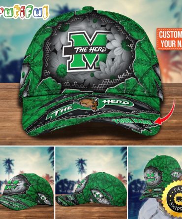 Ncaa Marshall Thundering Herd Baseball Cap Custom Cap Trending
