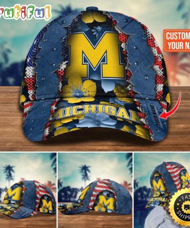 Ncaa Michigan Wolverines Baseball Cap Custom Cap For Fans