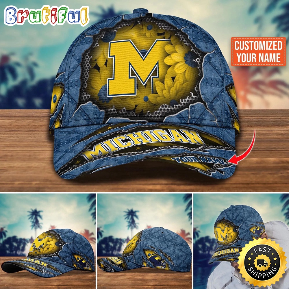 Ncaa Michigan Wolverines Baseball Cap Custom Cap Trending
