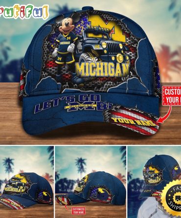 Ncaa Michigan Wolverines Baseball Cap Trending Customize Cap