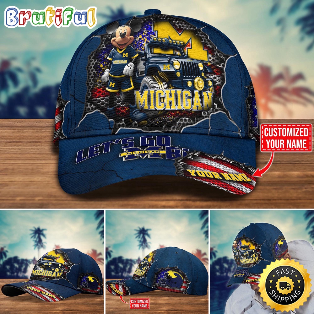 Ncaa Michigan Wolverines Baseball Cap Trending Customize Cap