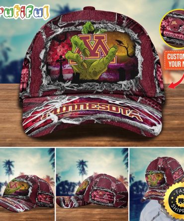 Ncaa Minnesota Golden Gophers Baseball Cap Halloween Custom Name Cap