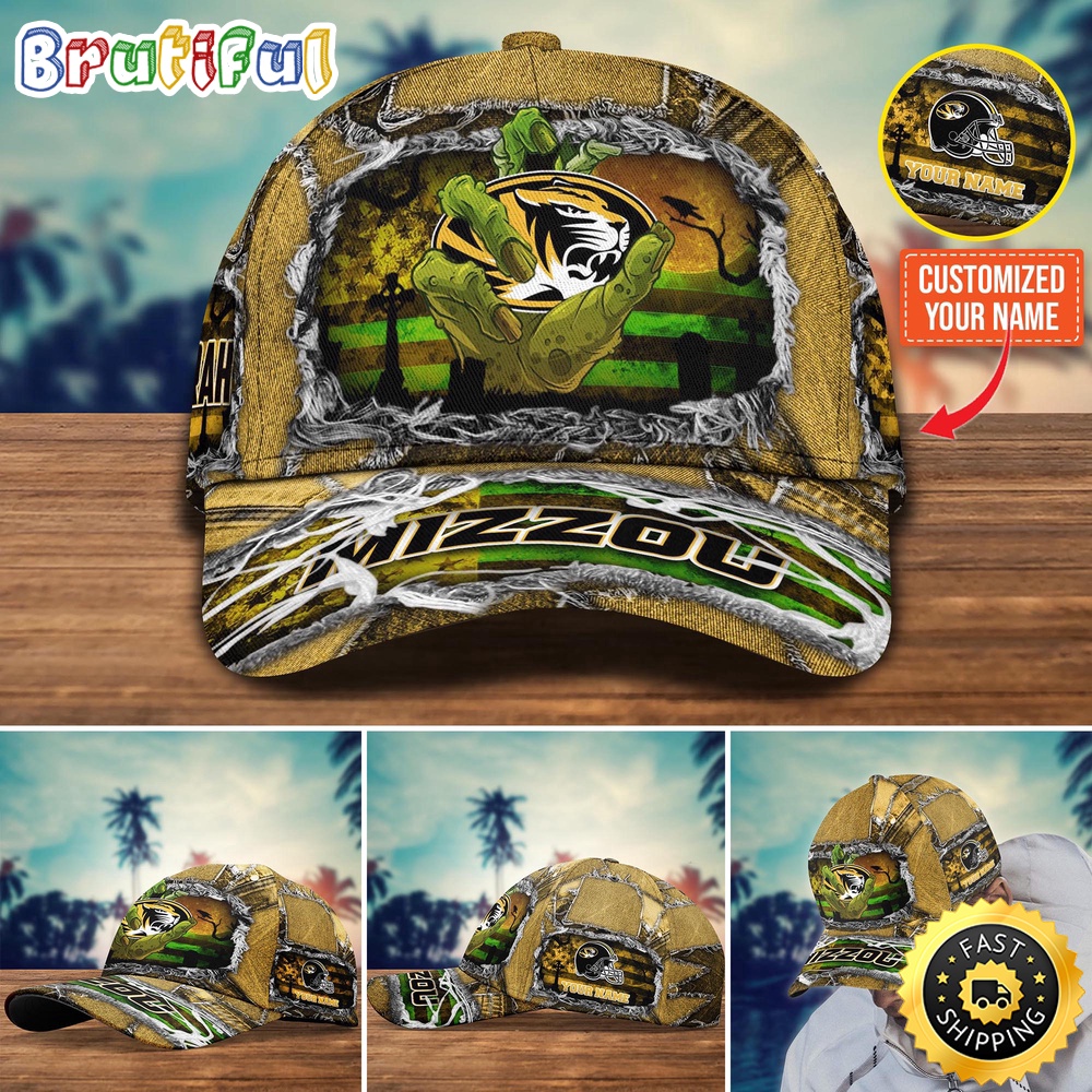 Ncaa Missouri Tigers Baseball Cap Halloween Custom Name Cap