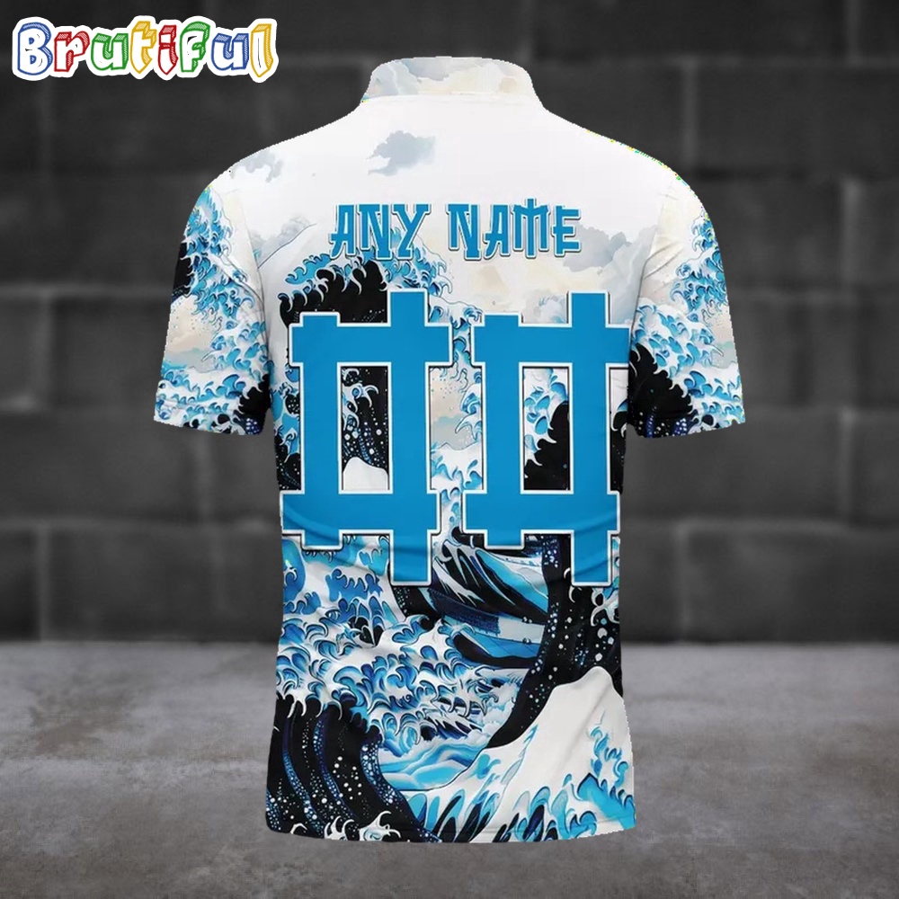 Nfl Carolina Panthers Football Great Wave Polo Shirt - Image 2