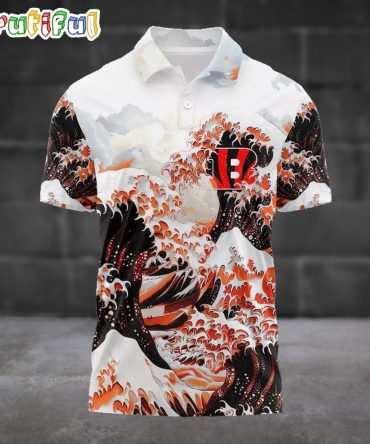 Nfl Cincinnati Bengals Football Great Wave Polo Shirt