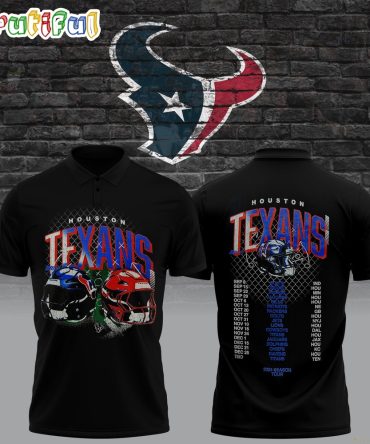 Nfl Houston Texans 2024 Schedule Football  Polo Shirt