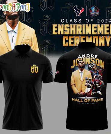 Nfl Houston Texans Andre Johnson Hall Of Famer 2024 Polo Shirt