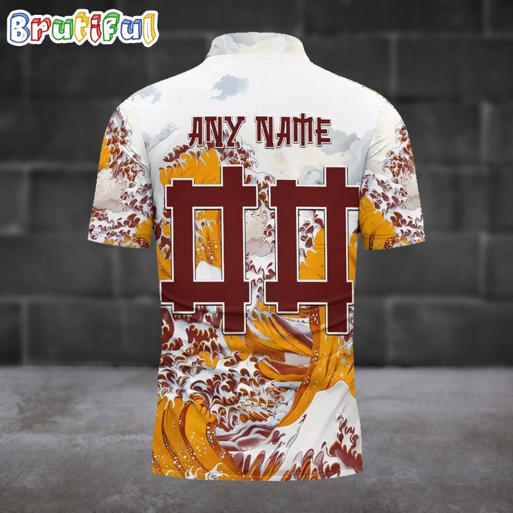Nfl Washington Commanders Football Great Wave Polo Shirt - Image 2