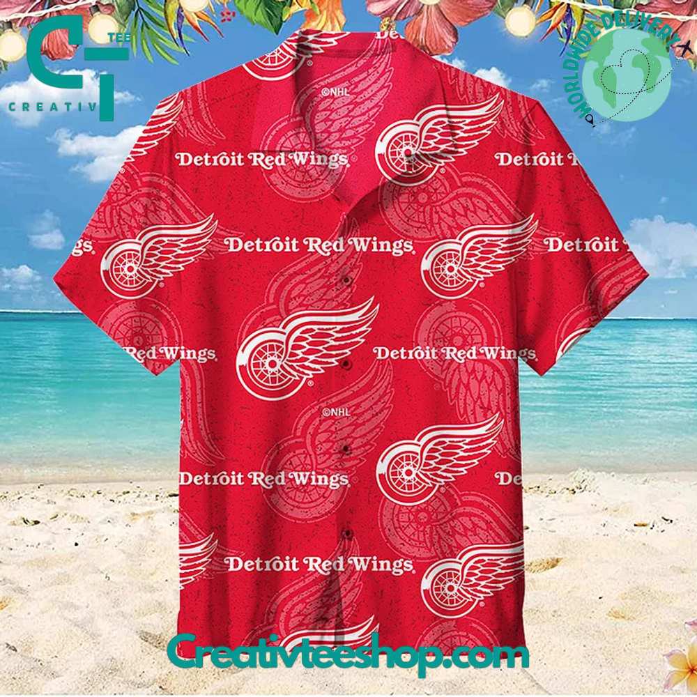 Nhl Detroit Red Wings Unisex Hawaiian Shirt