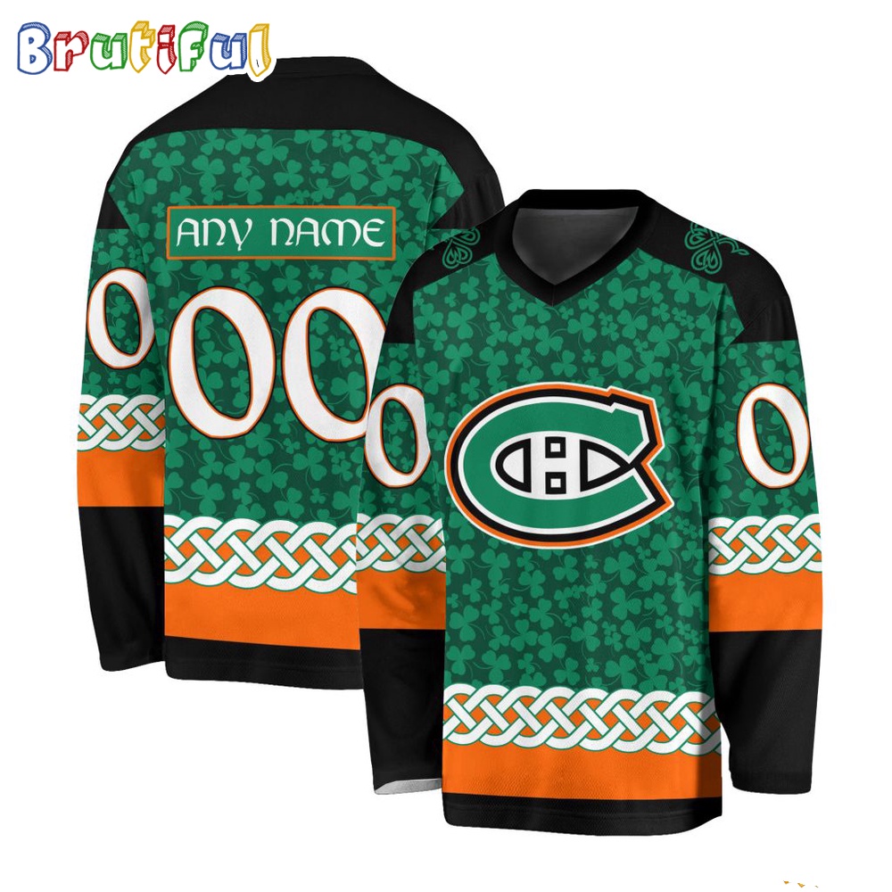 Nhl Montreal Canadiens Jersey Special St.Patrick'S Day Design Hockey Jersey