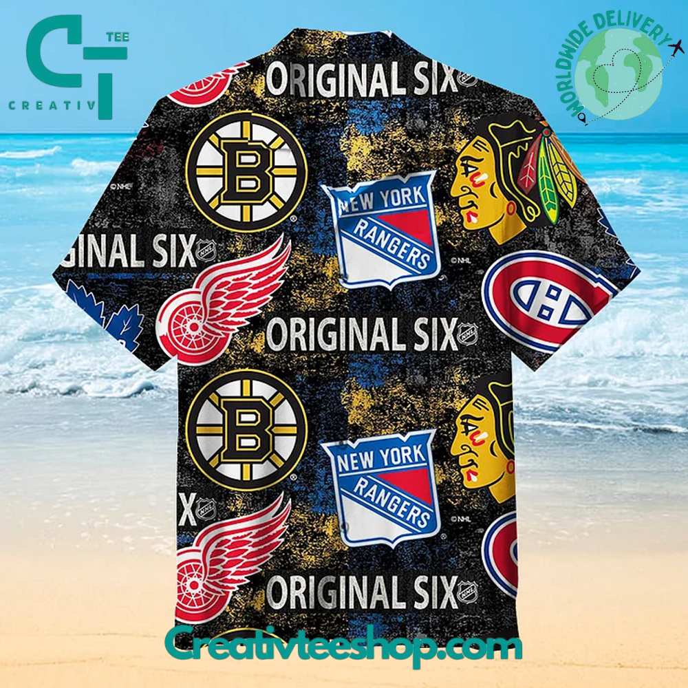 Nhl Original Six Hawaiian Shirt